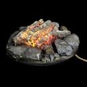 künstliches Lagerfeuer mit Steinen