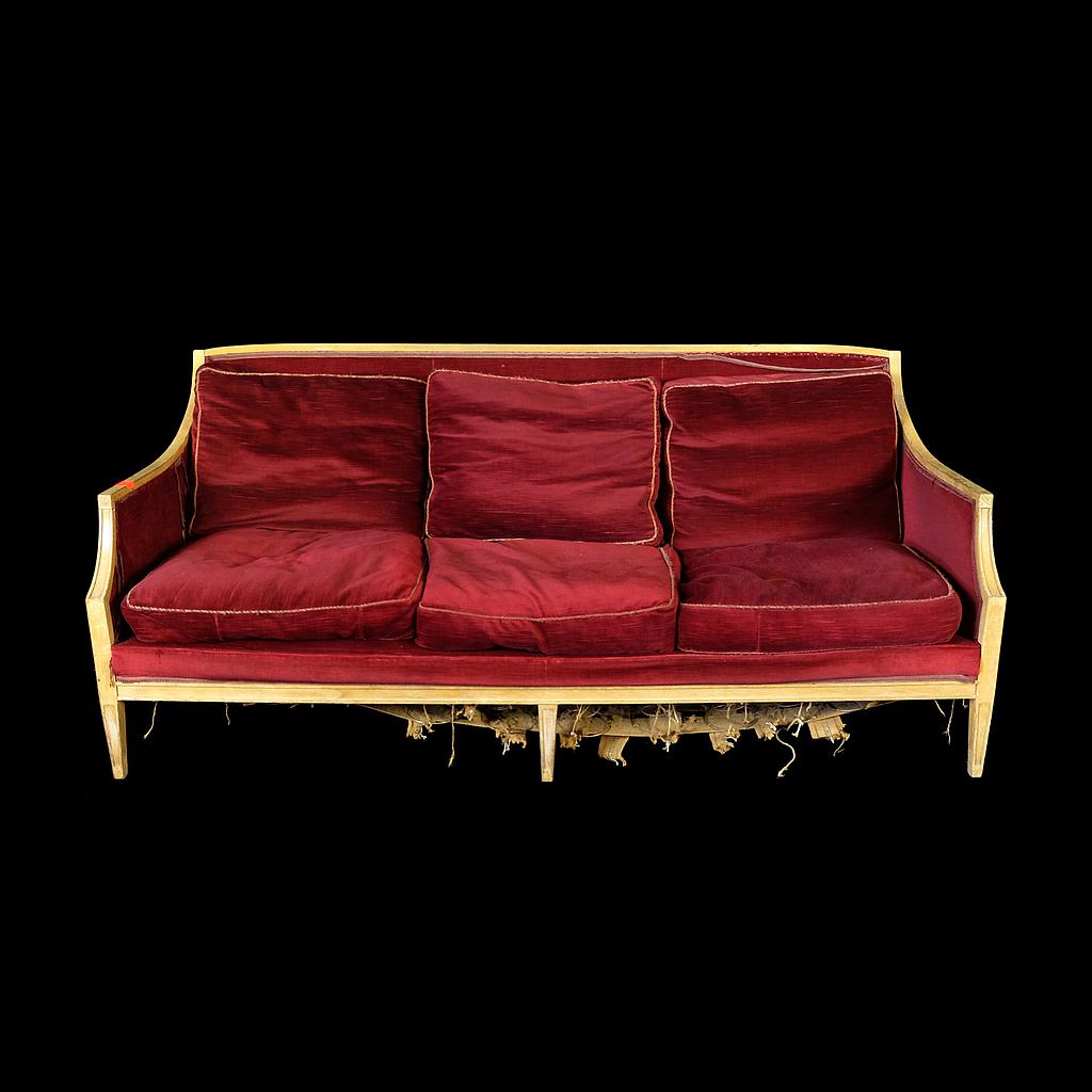 Sofa, rot, Dreisitzer