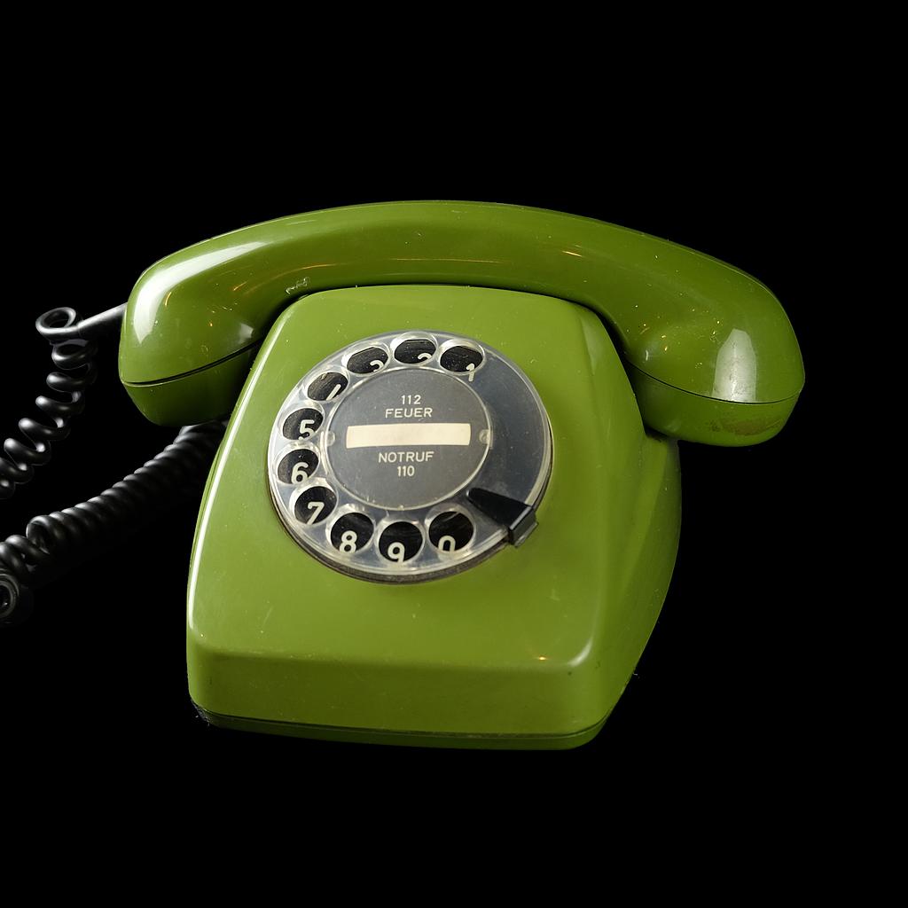 grünes Telefon 80er Jahre