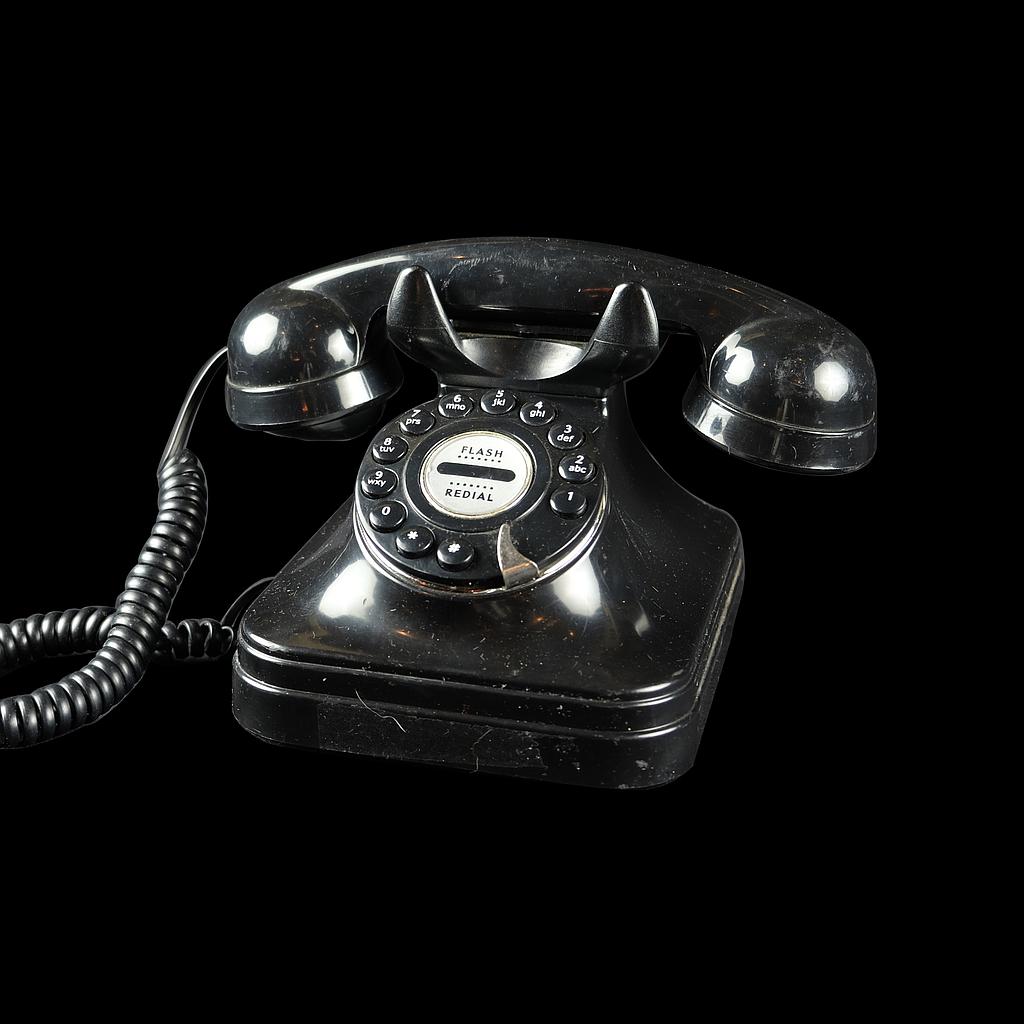 schwarzes Telefon 30er Jahre-Nachbau