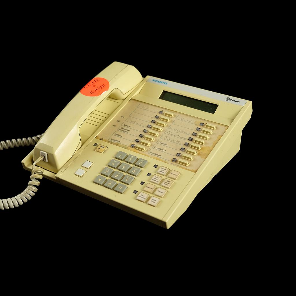 beige Telefonanlage mit Tasten 90er Jahre