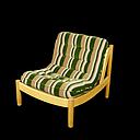 Miete - Sessel, grün beige gestreift, Garnitur