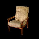 Miete - Sessel, beige, helles Holz, 60-Jahre