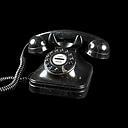 Miete - schwarzes Telefon 30er Jahre-Nachbau