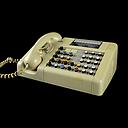Miete - große Telefonanlage mit Wahlscheibe und Knöpfen 70er Jahre