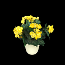 Miete - gelbe Begonie - Kunstpflanze