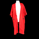 Miete - roter Kimono mit Schriftzeichen