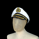 Miete - weiße Kapitänsmütze aus Polyester