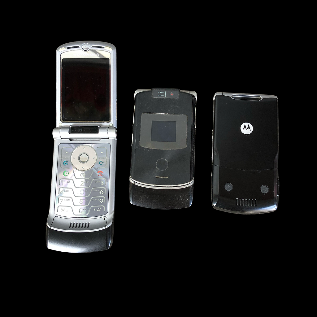 Miete-schwarzesMobiltelefon,MotorolaRazr