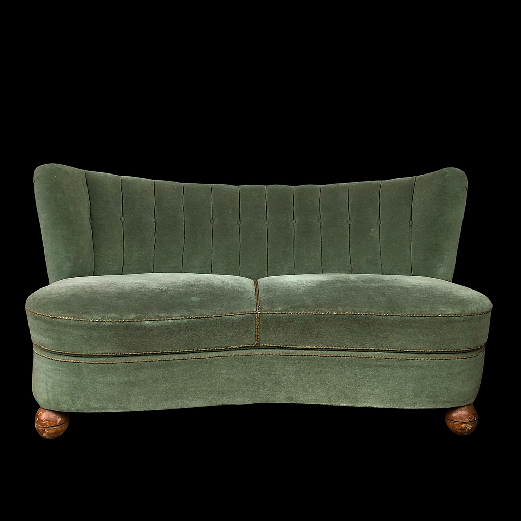 Miete - Sofa, grün, Zweisitzer