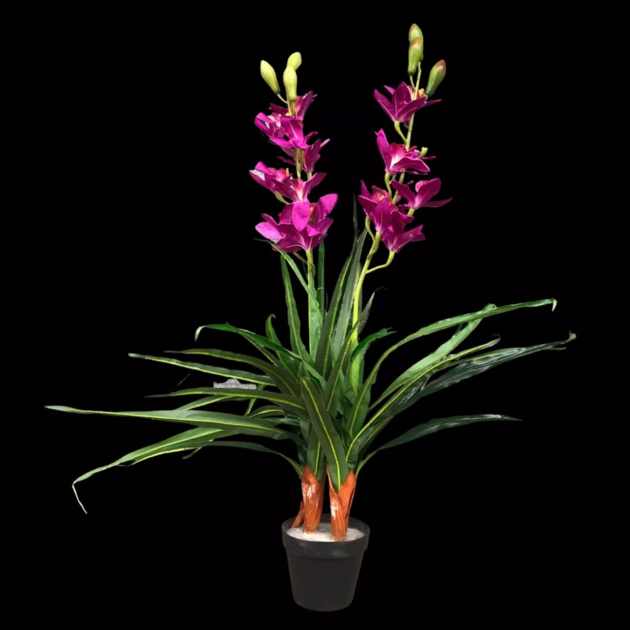 Miete - Lilafarbene künstliche Orchidee