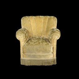 [MBL0023] Sessel, beige gemustert, Garnitur
