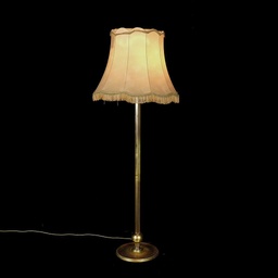 [LMP0052] Stehlampe klassisch, marmoriert mit Fransen