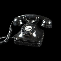 [REQ0057] schwarzes Telefon 30er Jahre-Nachbau