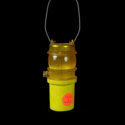 [REQ0129] kleine gelbe Baustellenlampe mit Griff