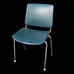 [MBL0212] Stuhl mit petrolfarbenem Kunstlederbezug