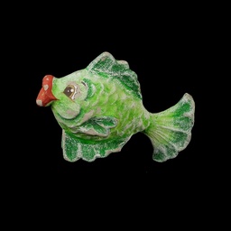[MAR0217] grüner Fisch aus Pappmache