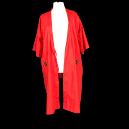 [KOS0036] roter Kimono mit Schriftzeichen