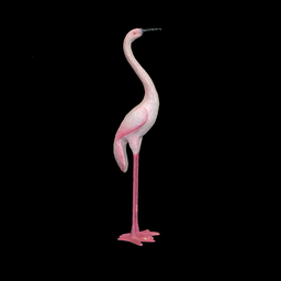 [REQ0328] rosa Flamingo aus Pappmaché