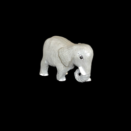 [REQ0342] grauer Elephant aus Pappmaché