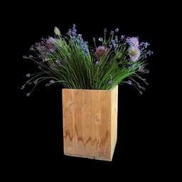 [PFL0009] künstlicher Lavendel in Holzkiste