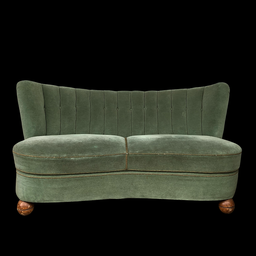 [MBL0251] Sofa, grün, Zweisitzer