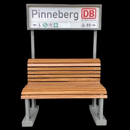 [KUL0040] Wartebank Bahnstation Pinneberg