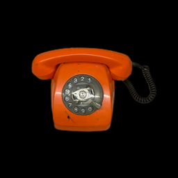 [PR00171] oranges Wählscheibentelefon 70er Jahre