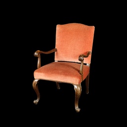 [MBL0064] Sessel mit Holzgestell, altrosa