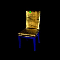 [MBL0072] Stuhl mit silbernem Polster