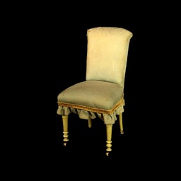 [MBL0077] Stuhl mit weißem Bezug